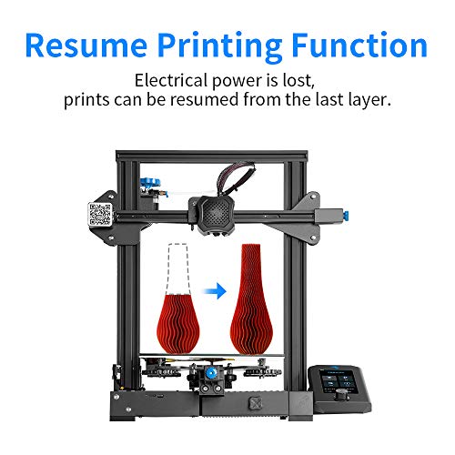 Stampante 3D Creality Ender 3 V2 con piattaforma in vetro al carborundum