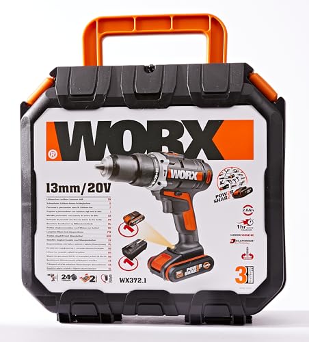 Worx WX372.1 Hammer Drill 1 batteria agli ioni di litio 20V-2,0Ah