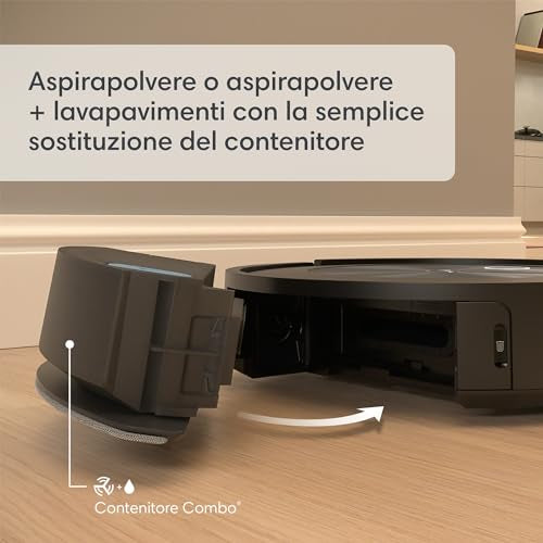 iRobot Roomba Combo j5, Robot Aspirapolvere Lavapavimenti, Mappatura Intelligente