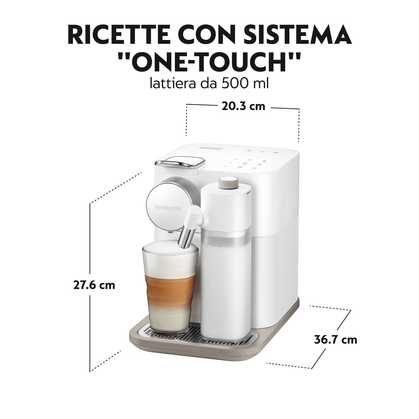 De'Longhi Nespresso Gran Lattissima EN640.W, Macchina per Caffè Automatica