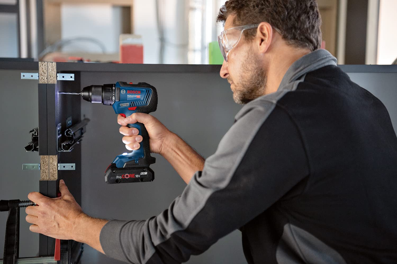 Bosch Professional Combo Kit GSR 18V-55 + GWS 18V-7 + GBH 18V-22 (incl. 2 batterie ProCORE 4.0Ah