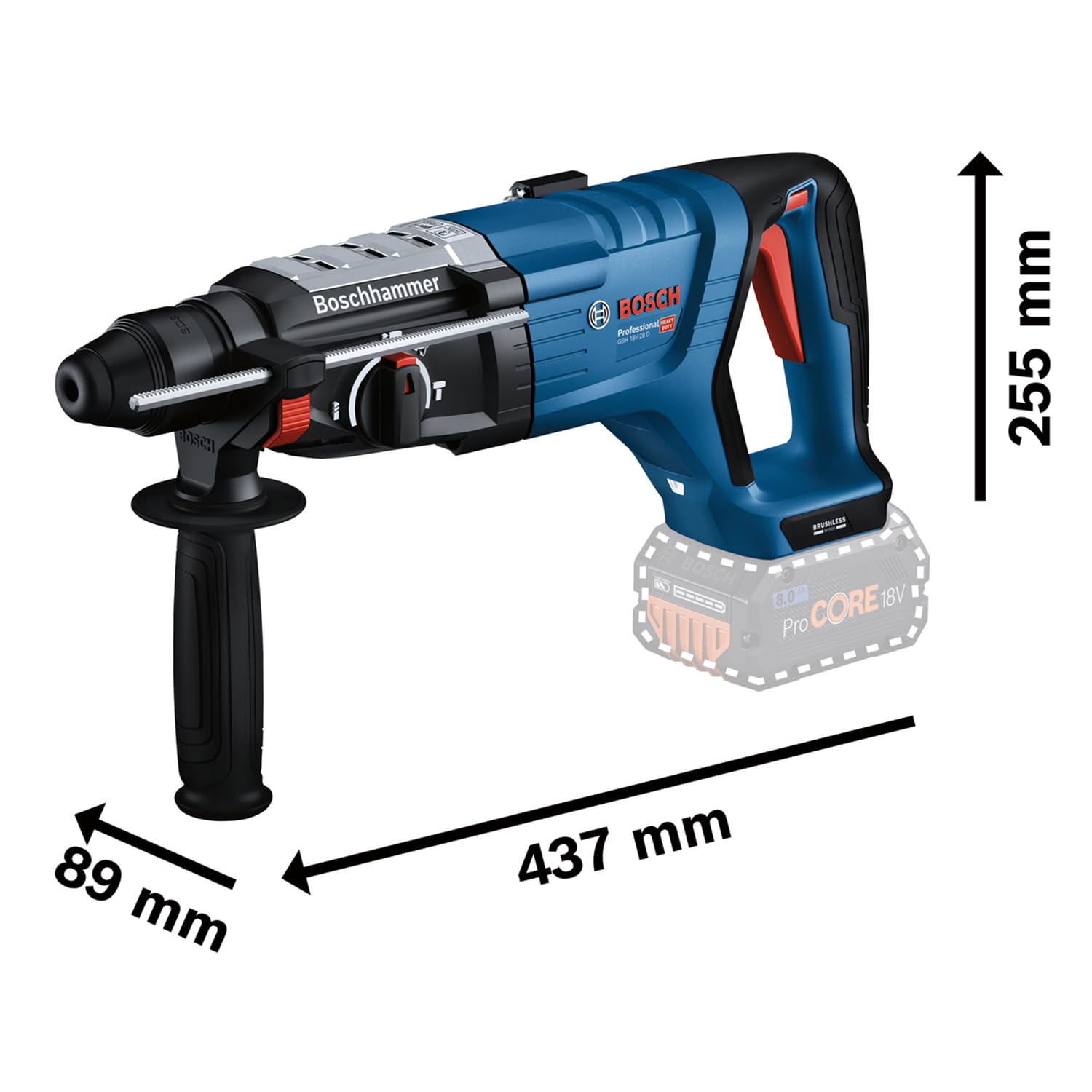 Bosch Professional 18V System Martello perforatore a batteria GBH 18V-28 D