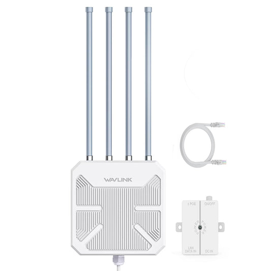 WAVLINK Ripetitore WiFi Potente per Esterno Lunga Distanza 250+ Metri,AX1800 Mesh Router