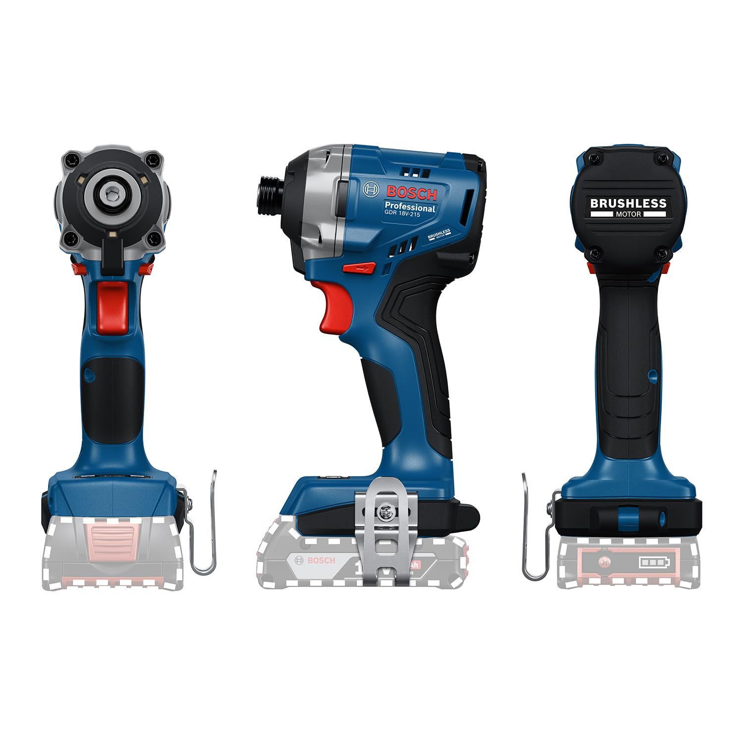 Bosch Professional 18V System Avvitatore con percussione a batteria GDR 18V-215 (incl. 2x GBA 18V 4.0Ah, caricabatteria