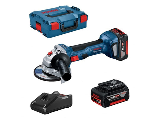 Bosch Professional 18V System Smerigliatrice angolare a batteria GWS 18V-7 (Ø disco 125 mm, incl. 2 batt. 4,0Ah