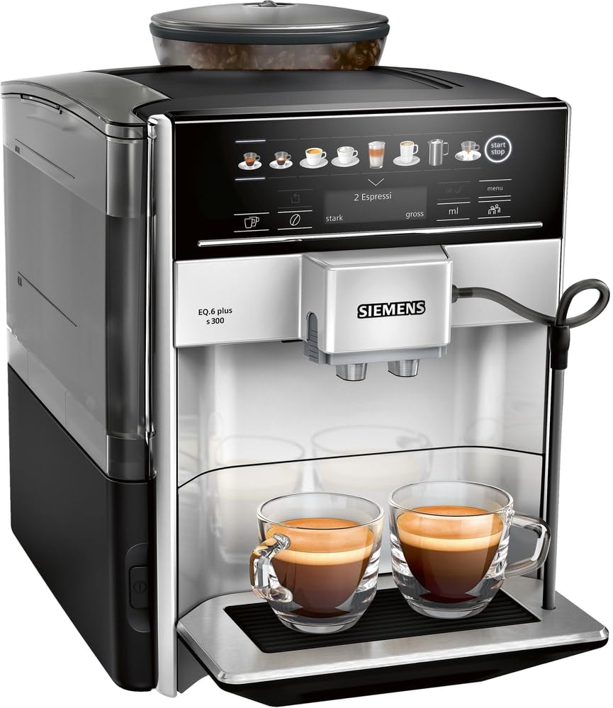 Siemens te653501de per caffè espresso automatica EQ.6 Plus S300, 1500 W, Argento