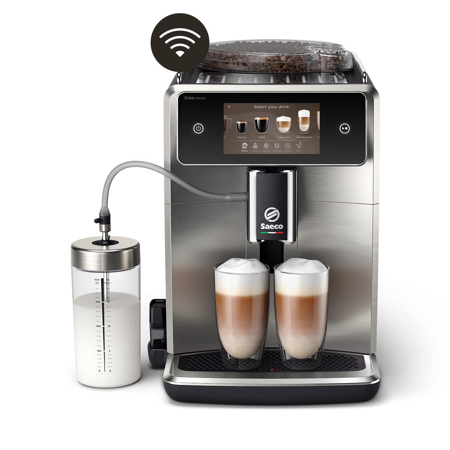 Phillips Saeco Xelsis Deluxe Macchina da Caffè Automatica - Wi-Fi Integrato, Macinacaffè in Ceramica (SM8785/00)