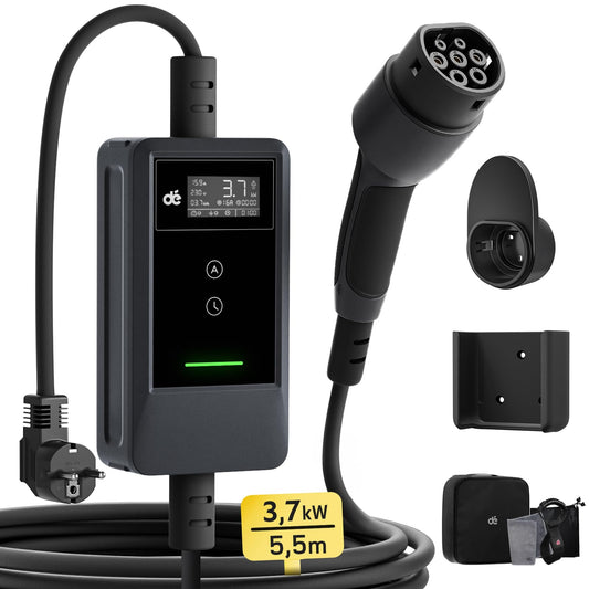 dé Cavo Ricarica Auto Elettrica Tipo 2 Schuko 3,7kW 5,5m Ricarica Auto Elettrics BYD e altri