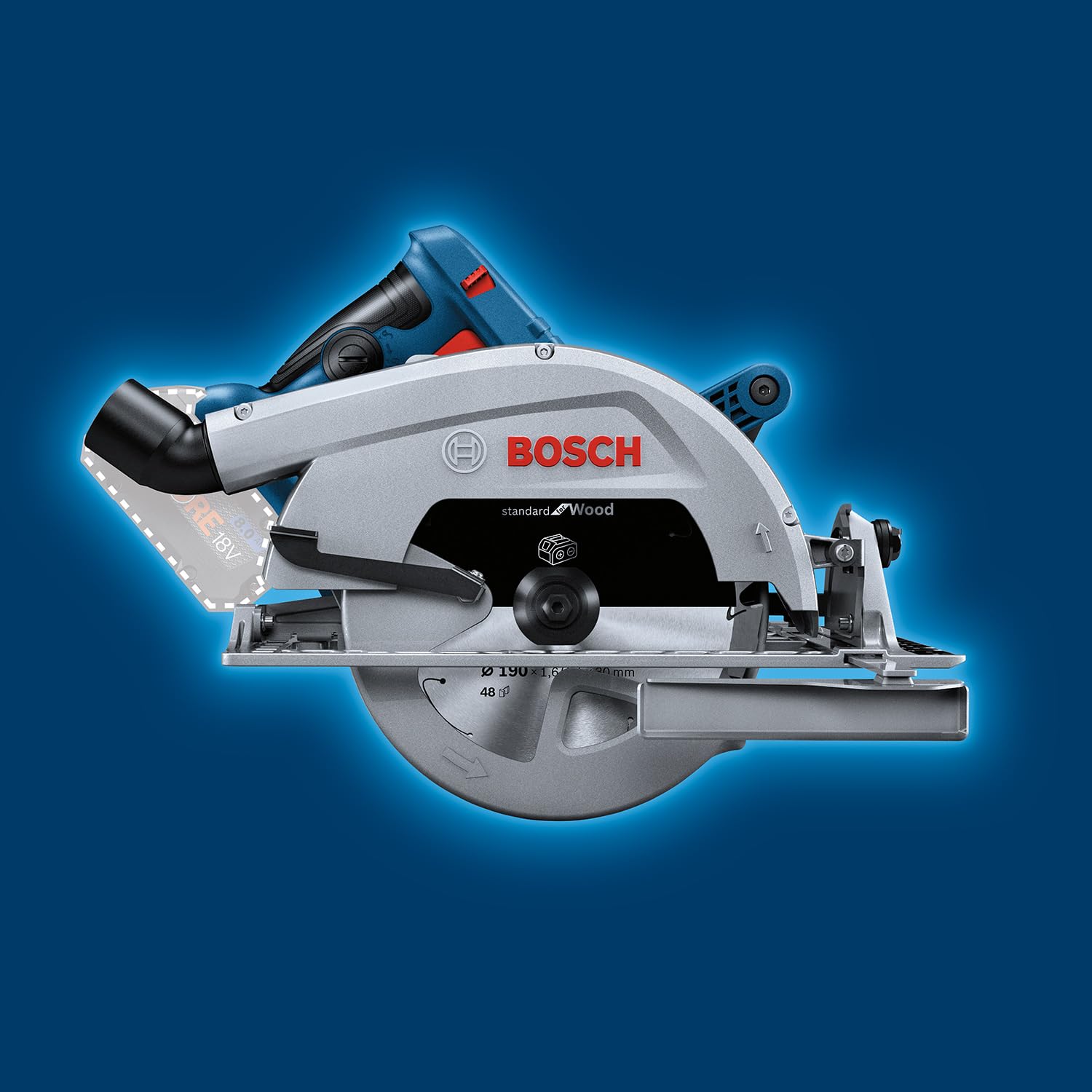 Bosch Professional 18V System Sega circolare a batteria GKS 18V-68 (incl. 1 guida parallela)