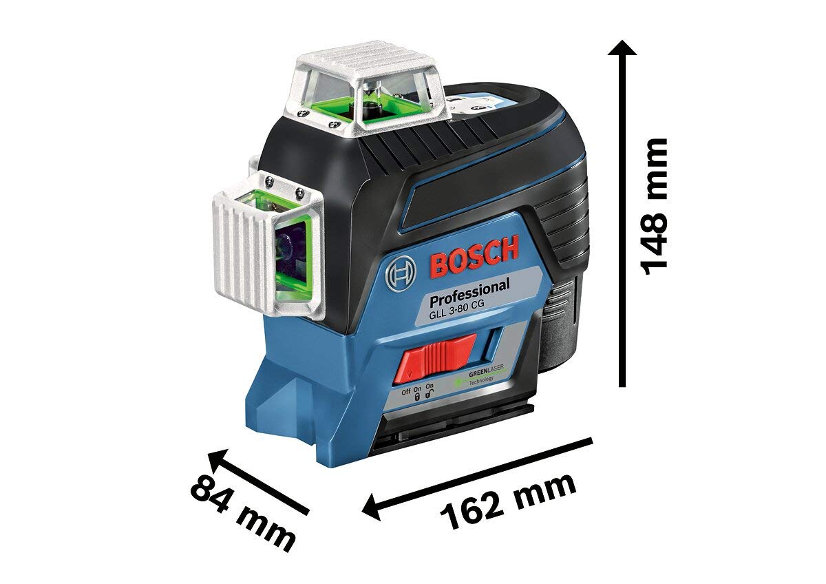 Bosch Professional 12V System Livella Laser GLL 3-80 C,senza batteria e caricabatteria,