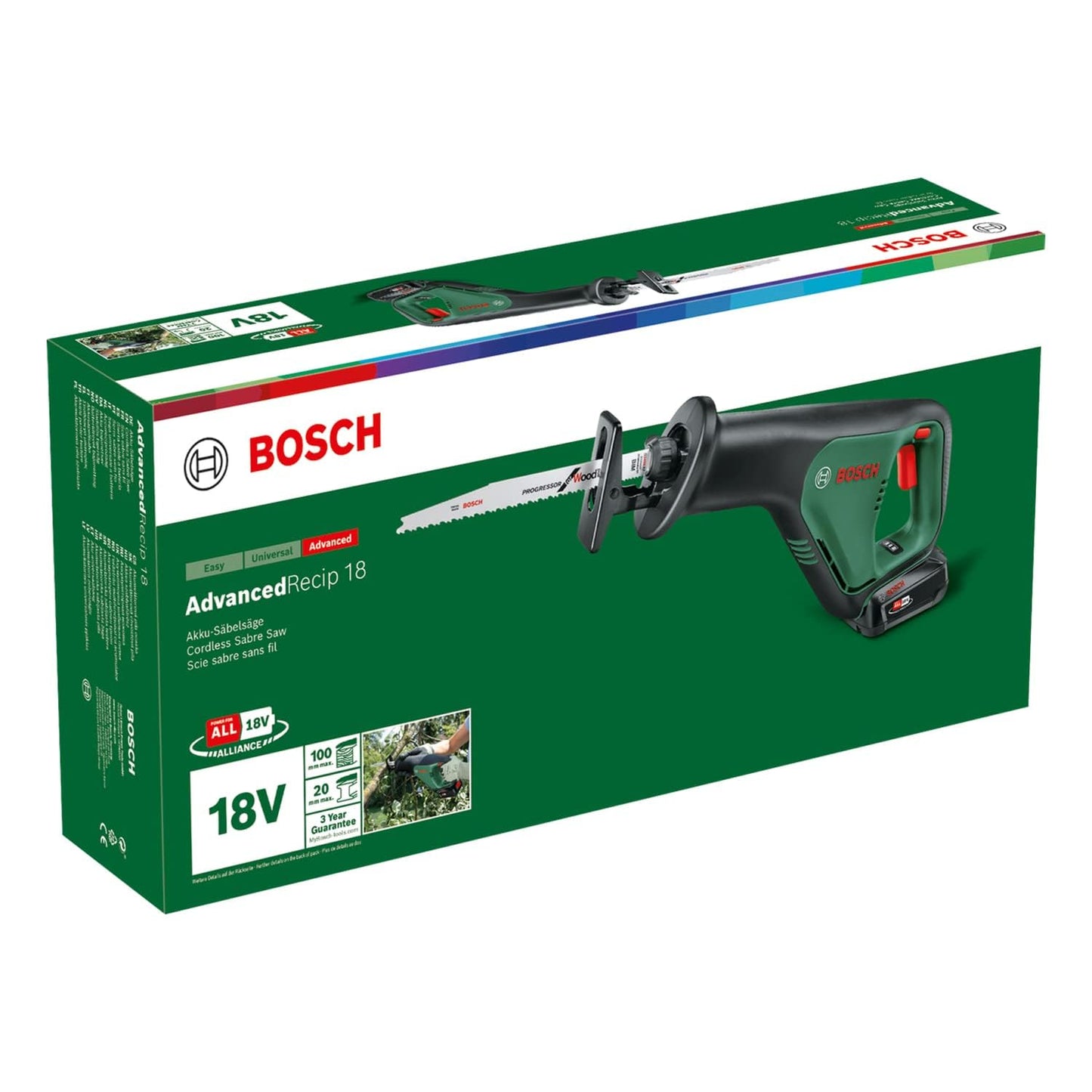 Bosch Home And Garden 06033B2402 Sega Universale Advancedrecip 18, Senza Batteria,