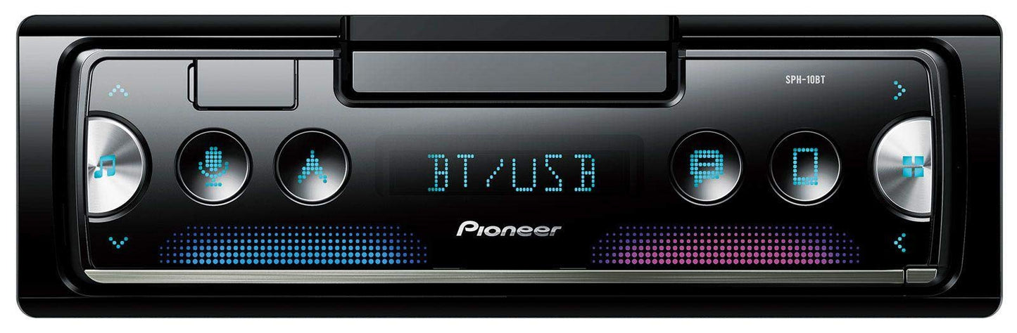 Pioneer Ricevitore per smartphone SPH-10BT di nuova generazione, 1 DIN, con Bluetooth, USB e Spotify