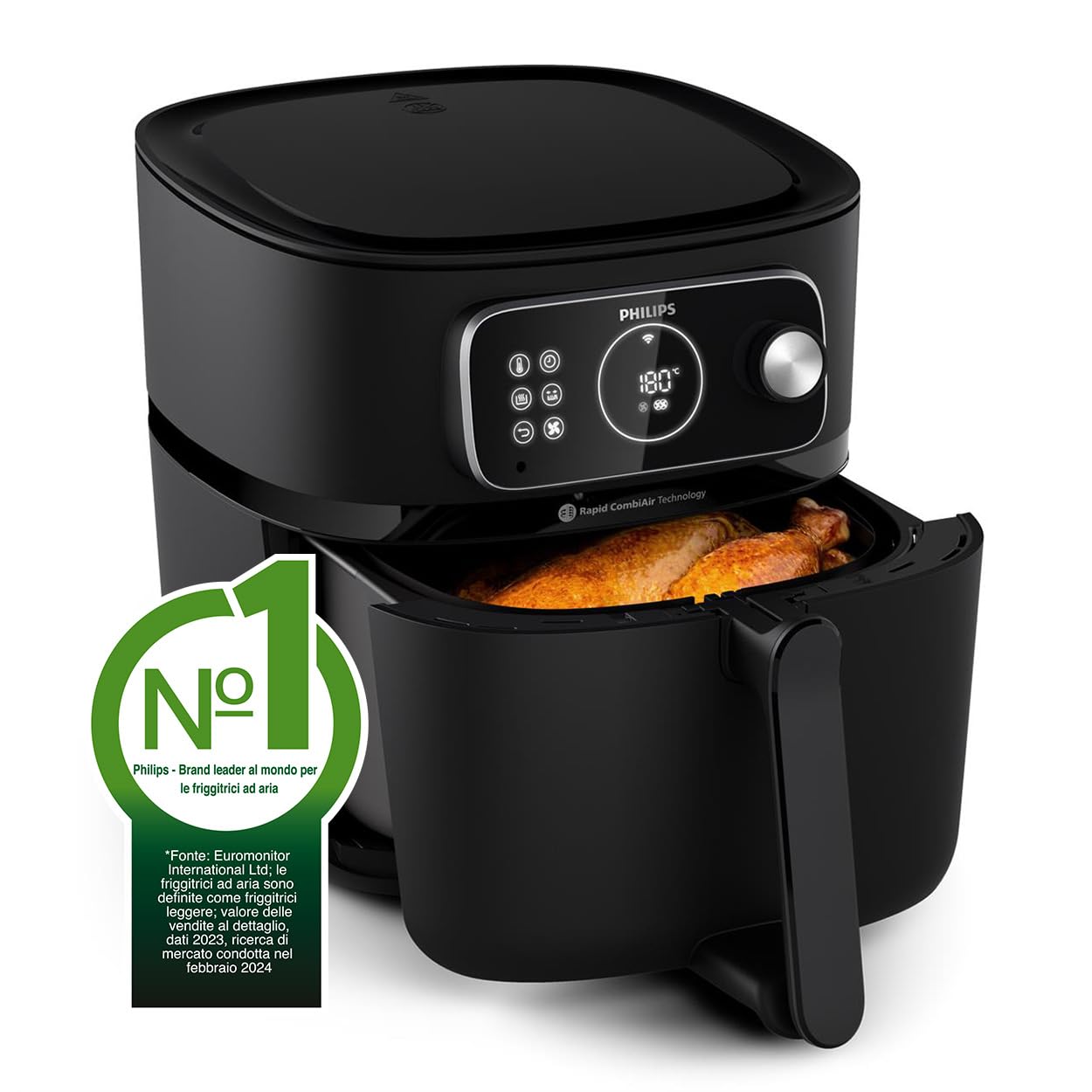 Philips Airfryer Combi Serie 7000 XXL - 8,3L (2 kg), Airfryer 22-in-1, Connesso al WiFi,