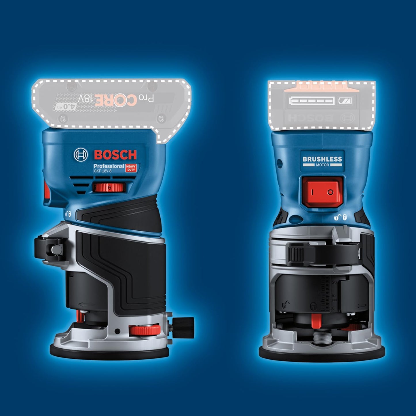 Bosch Professional 18V System Rifilatore a batteria GKF 18V-8