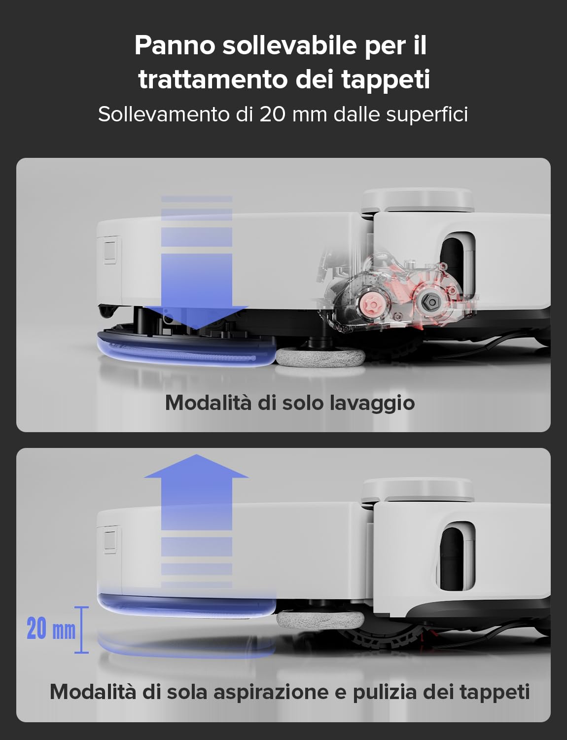 roborock S8 MaxV Ultra Robot Aspirapolvere e Lavapavimenti, RockDock Ultra 8-in-1 Stazione