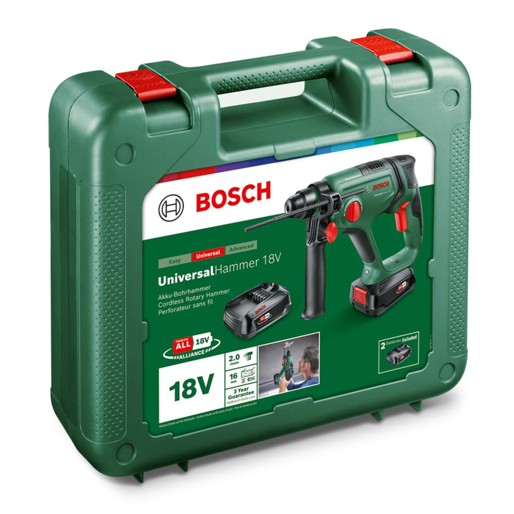 Bosch Martello perforatore a batteria UniversalHammer 18V (2 batterie da 2,5 Ah, 18 Volt System