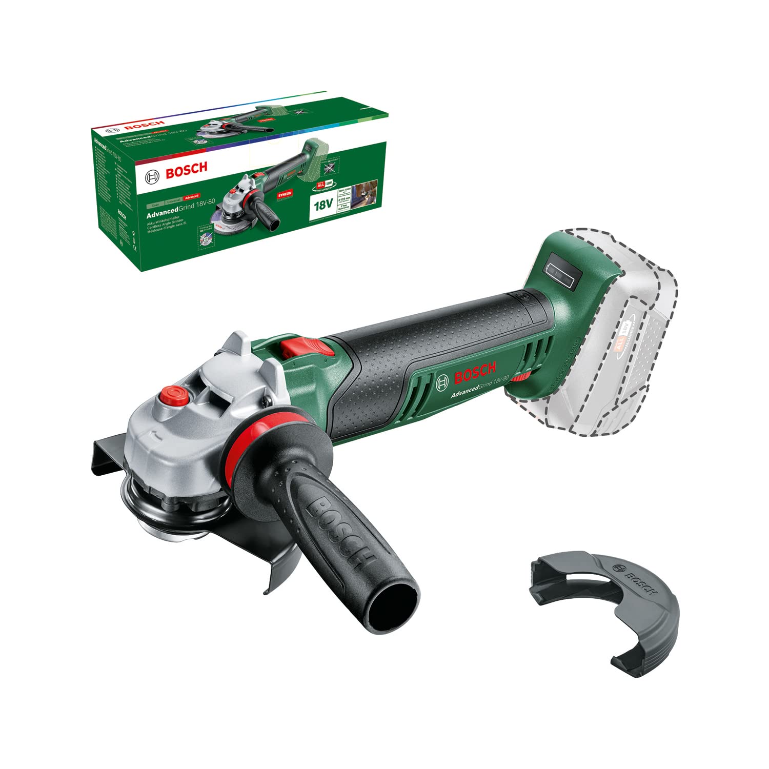 Bosch Home and Garden Minismerigliatrice angolare a batteria AdvancedGrind 18V-80