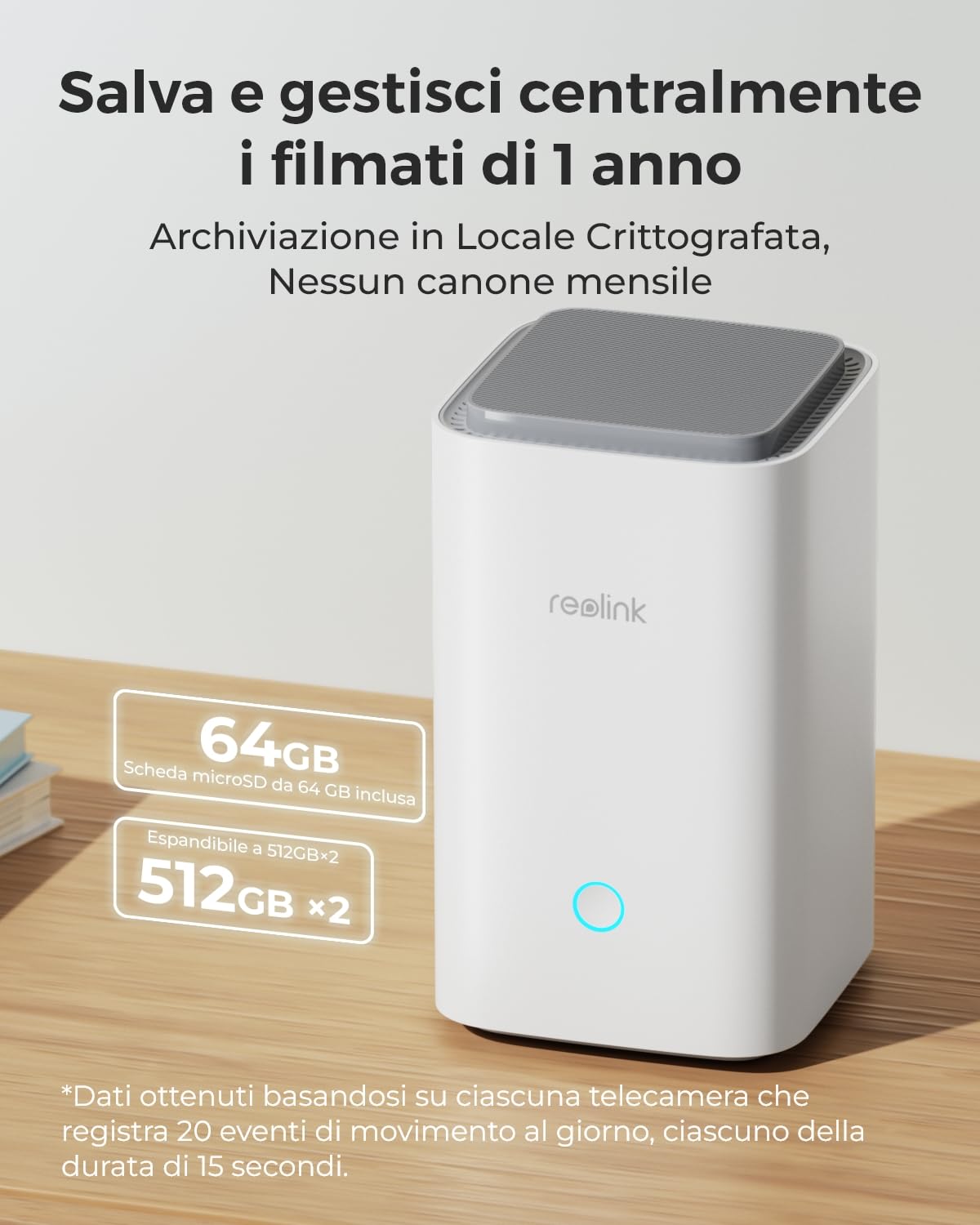 Reolink 4K Telecamera Wi-Fi Esterno Senza Fili kit