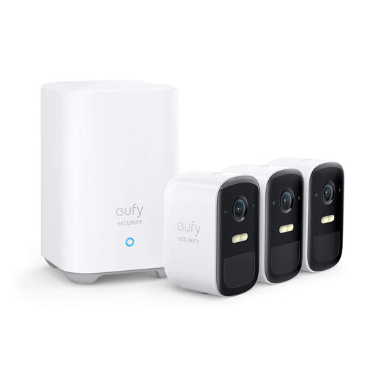 eufy Security eufyCam 2C Kit 3 telecamera wifi esterno senza fili, 180 giorni di durata della batteria