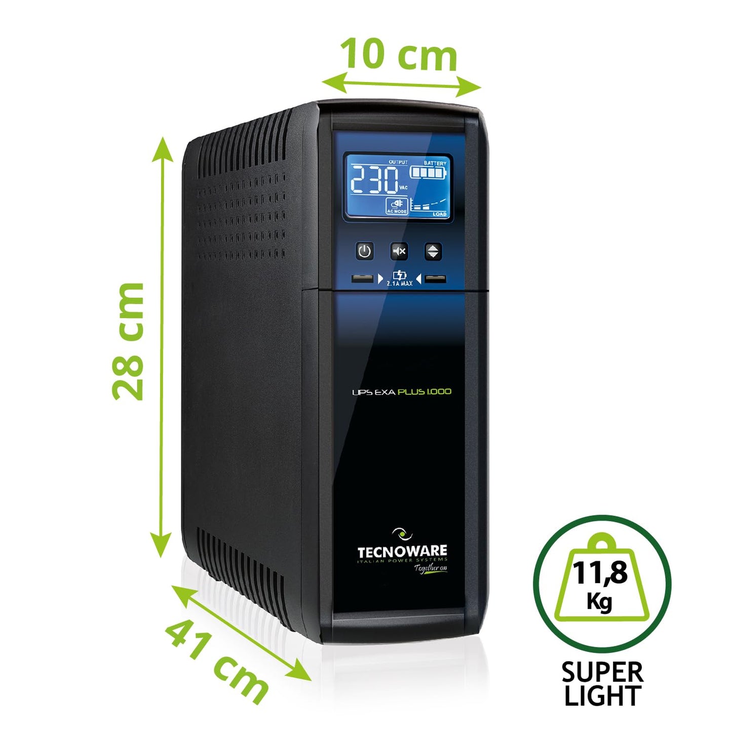 Tecnoware Power Systems - UPS EXA PLUS 1500, Protezione Blackout PC e Console 1500VA