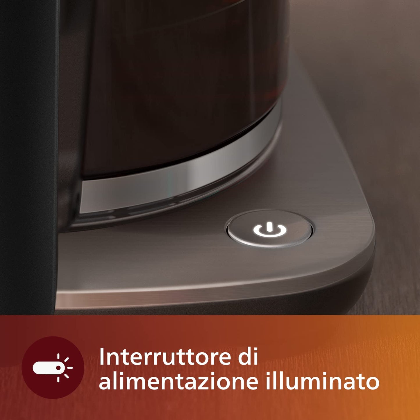 Philips Macchina da Caffè - Capacità 1.25L, fino a 15 Tazze, Boil & Brew, Nero/Argento (HD5416/60)