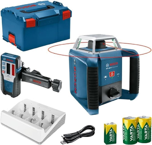 Bosch Professional Laser rotante GRL 400 H (Pannello a singolo tasto, Ricevitore Laser LR 1