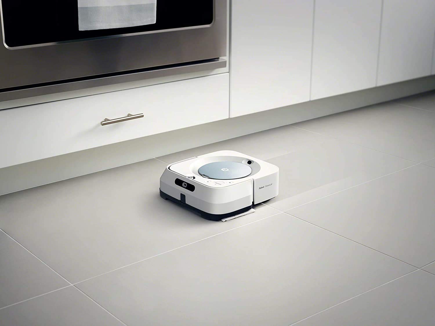 iRobot Braava Jet m6 (6134), Robot Lavapavimenti Wifi, Precision Jet Spray, , Bianco