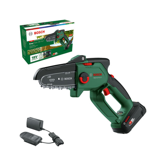 Bosch Mini Motosega a batteria EasyChain 18V-15-7 (per il taglio del legno; 18 Volt System