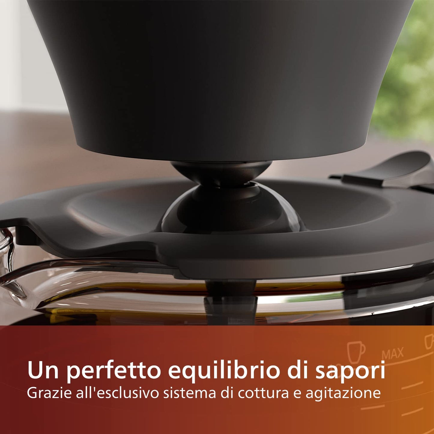 Philips Macchina da Caffè - Capacità 1.25L, fino a 15 Tazze, Boil & Brew, Nero/Argento (HD5416/60)