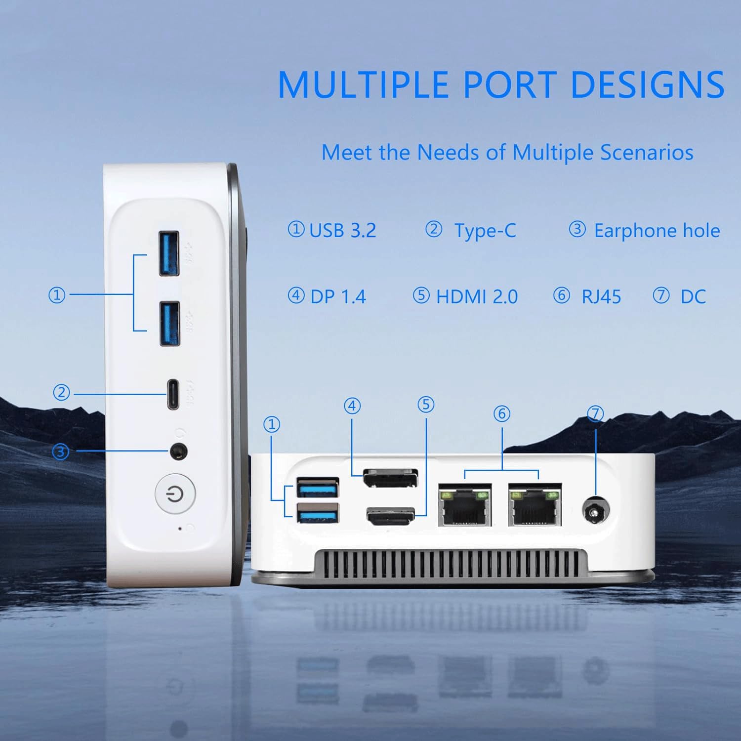 FUNYET Mini PC, Alder Lake-N95 (fino a 3.4 GHz), 16GB RAM 512GB SSD Mini Desktop Computer, Windows 11 Pro,