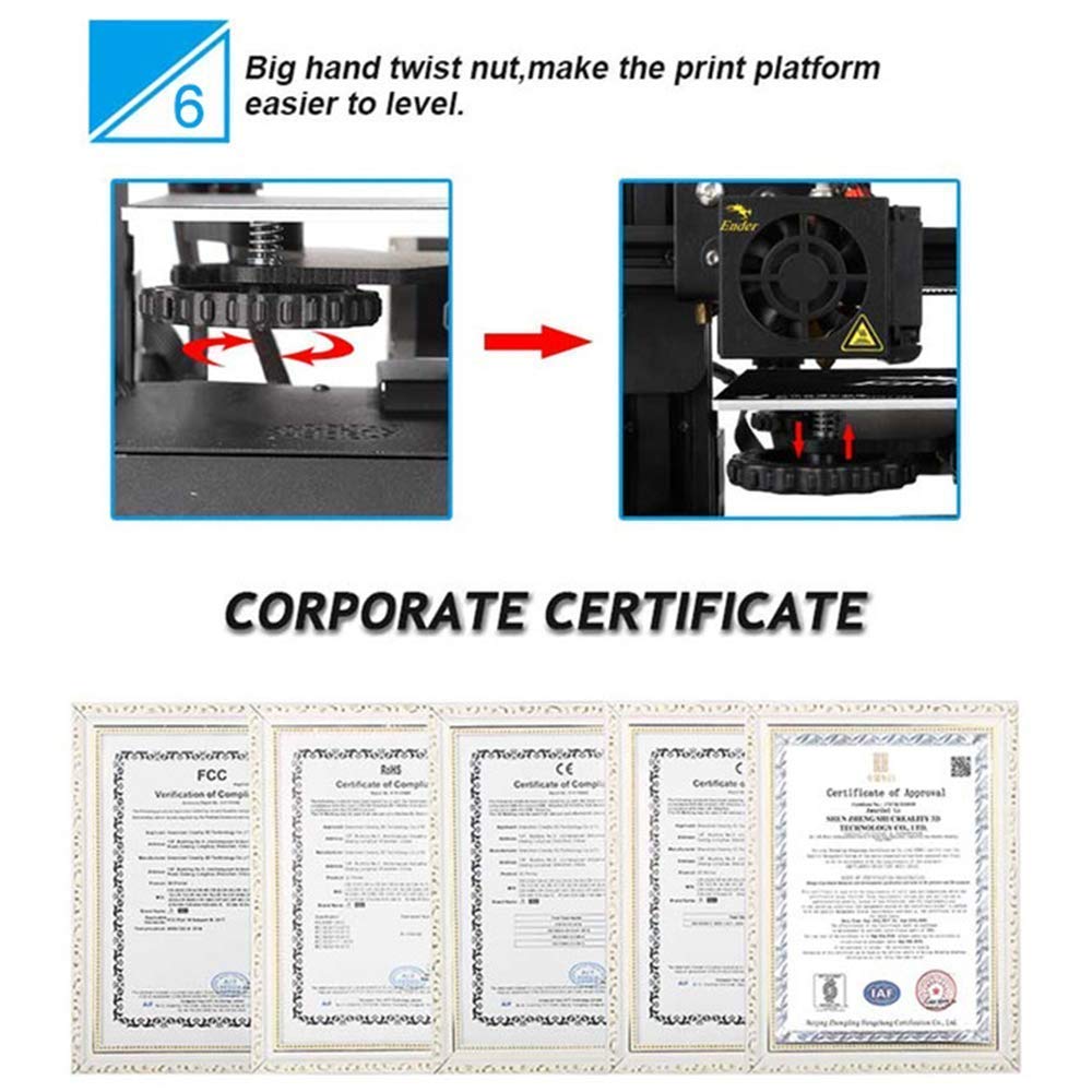 Creality Ender 3 Stampante 3D FDM con Adesivo Magnetico 3D Printing