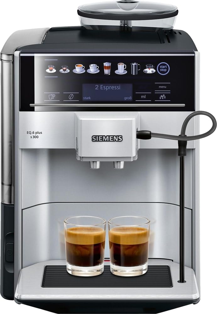 Siemens te653501de per caffè espresso automatica EQ.6 Plus S300, 1500 W, Argento