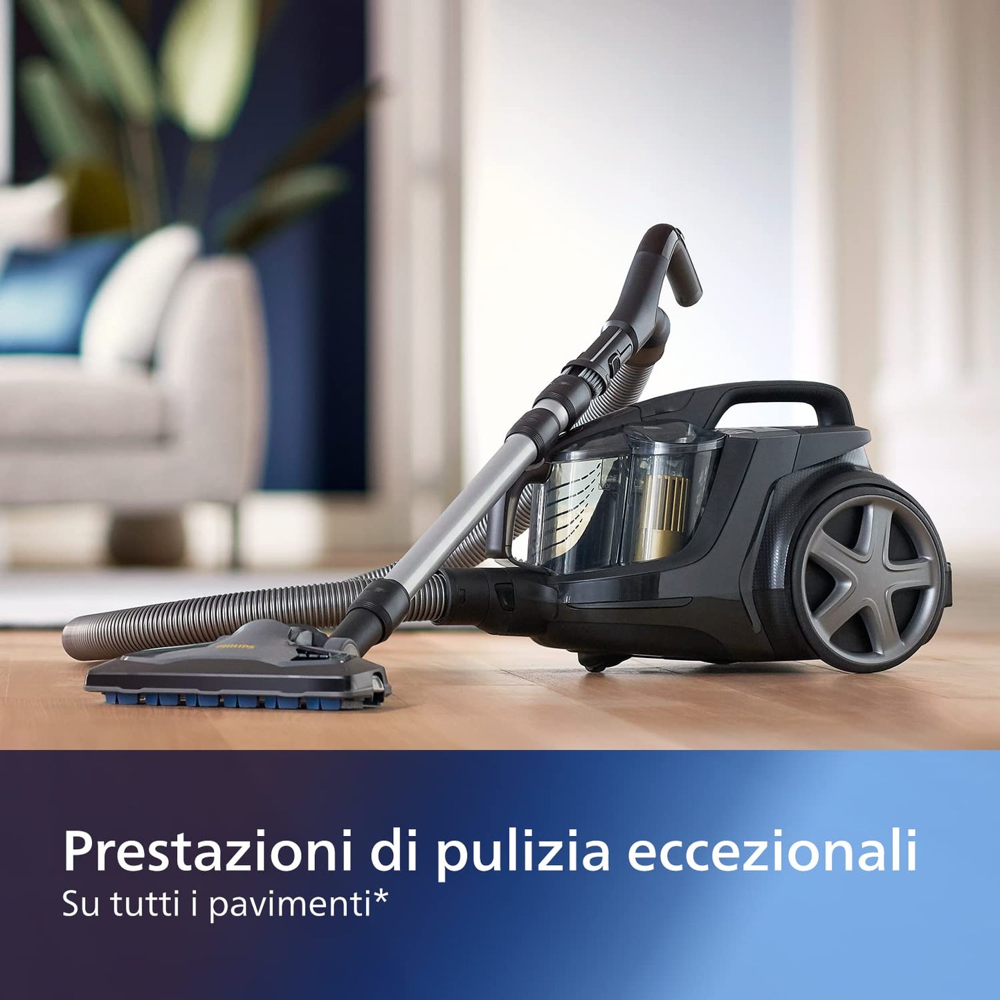 Philips Domestic Appliances Aspirapolvere Senza Sacchetto, Nero, 2.2 L