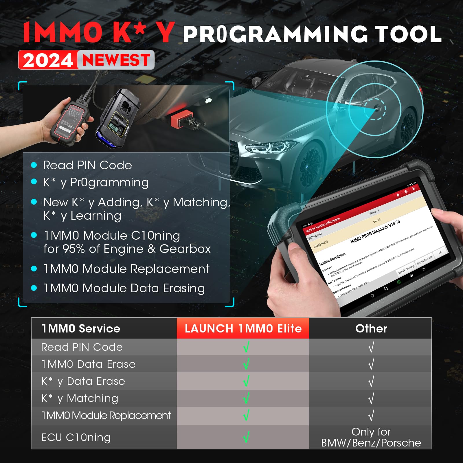 LAUNCH X431 IMMO Elite Strumento di Programmazione Chiavi, con Programmatore di Chiavi X-PROG3