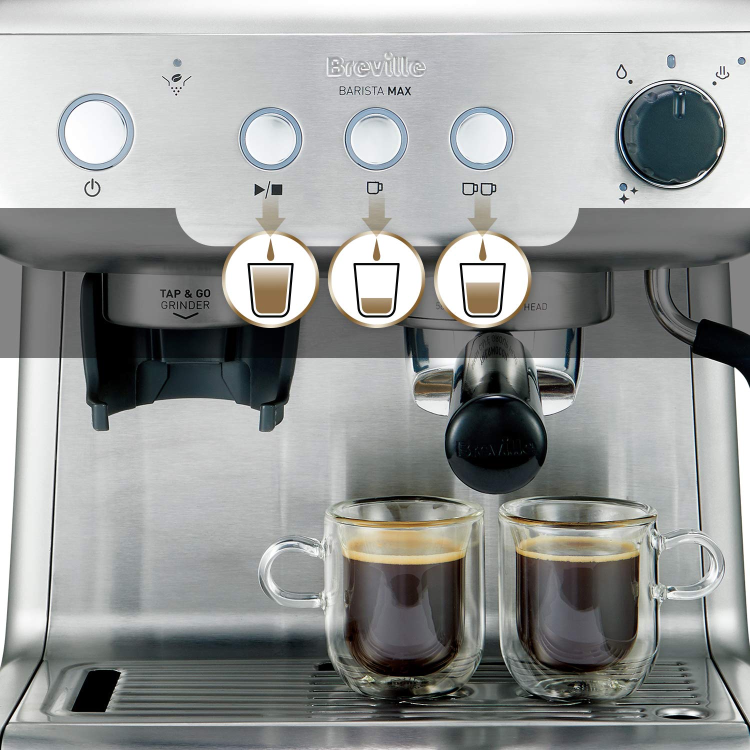 Breville Macchina per caffè espresso Barista Max, sistema Thermoblock con tecnologia PID