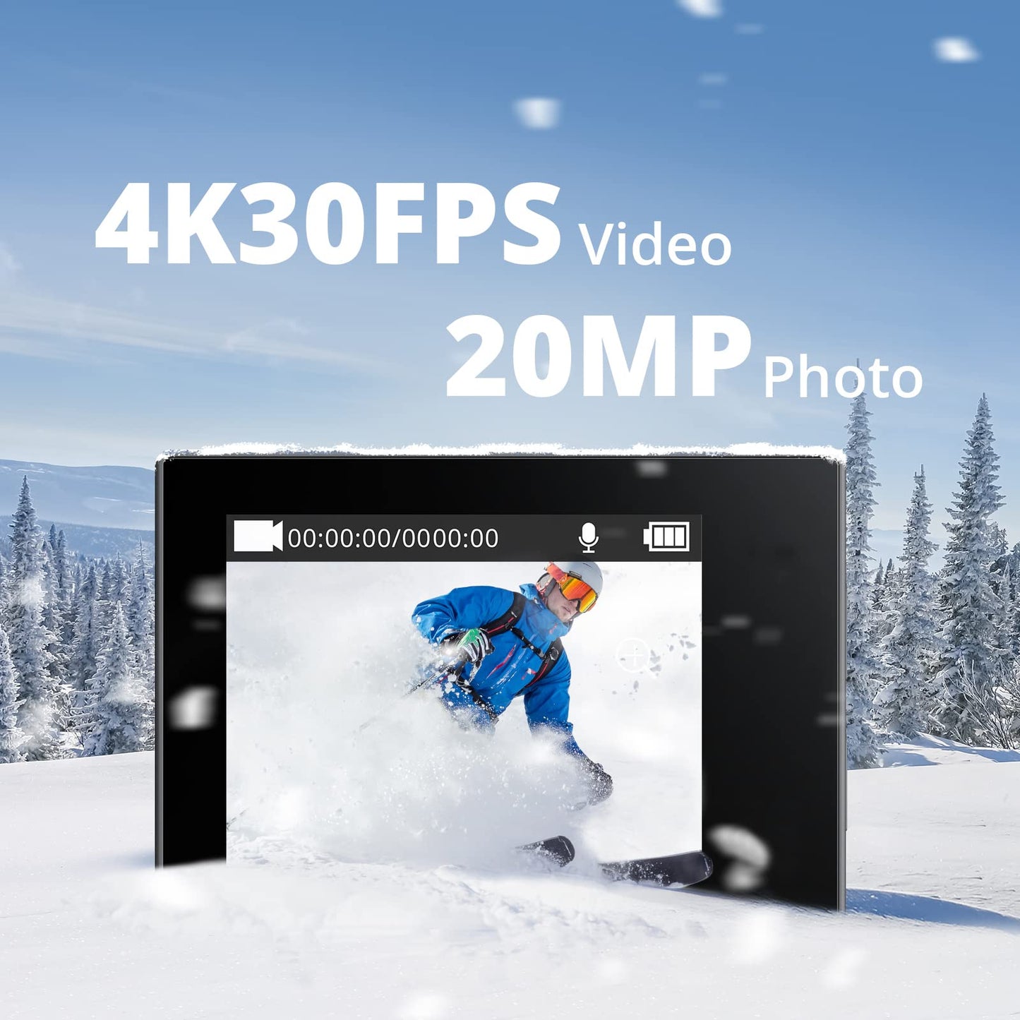 AKASO Brave 4 Pro Action Cam 4K 40M Fotocamera Subacquea, Videocamera wifi