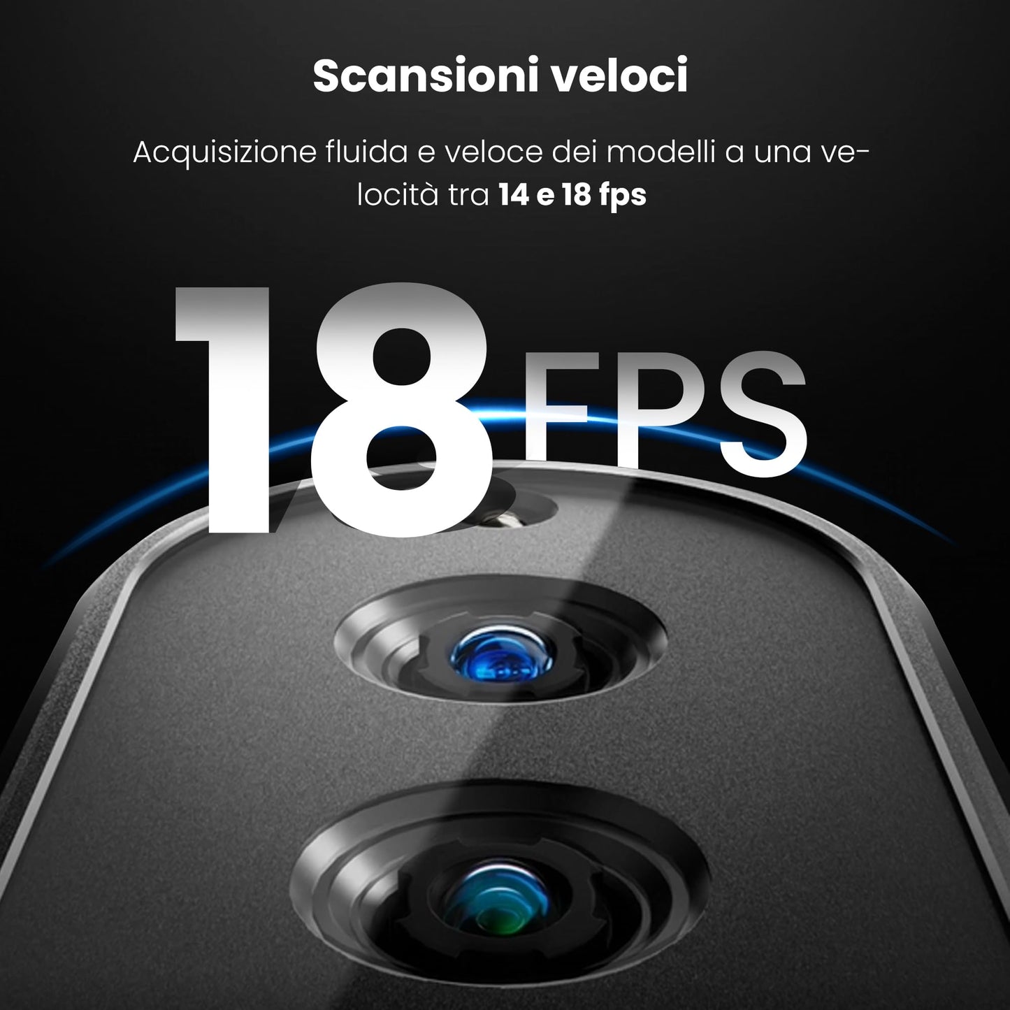 Revopoint INSPIRE - Scanner 3D per stampa 3D Scansione 3D a colori Precisione fino a 0,2 mm