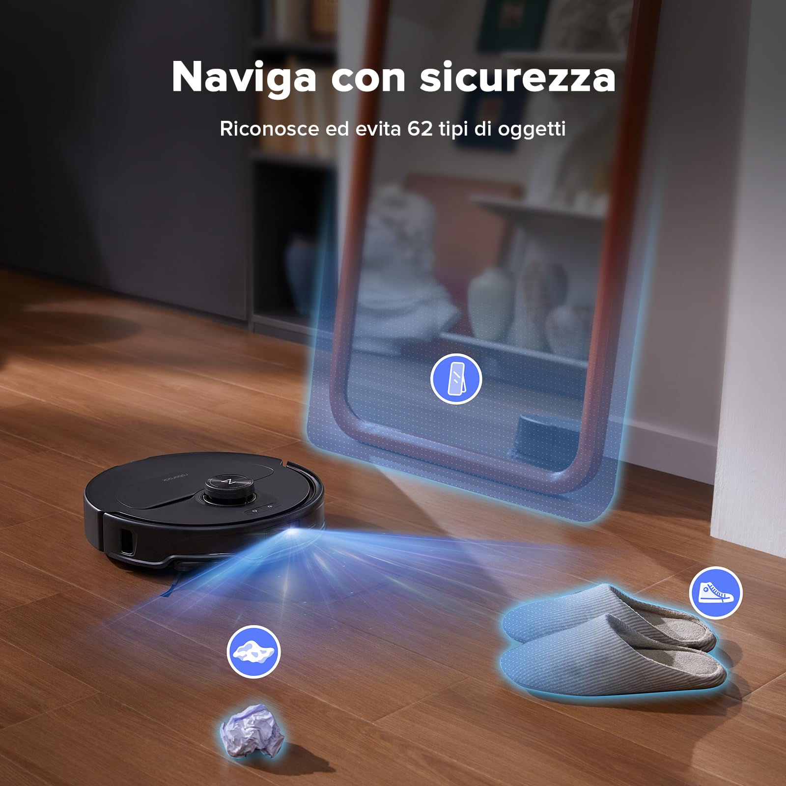 roborock Qrevo Master Set Robot Aspirapolvere con Funzione Mopping&Mop Nero