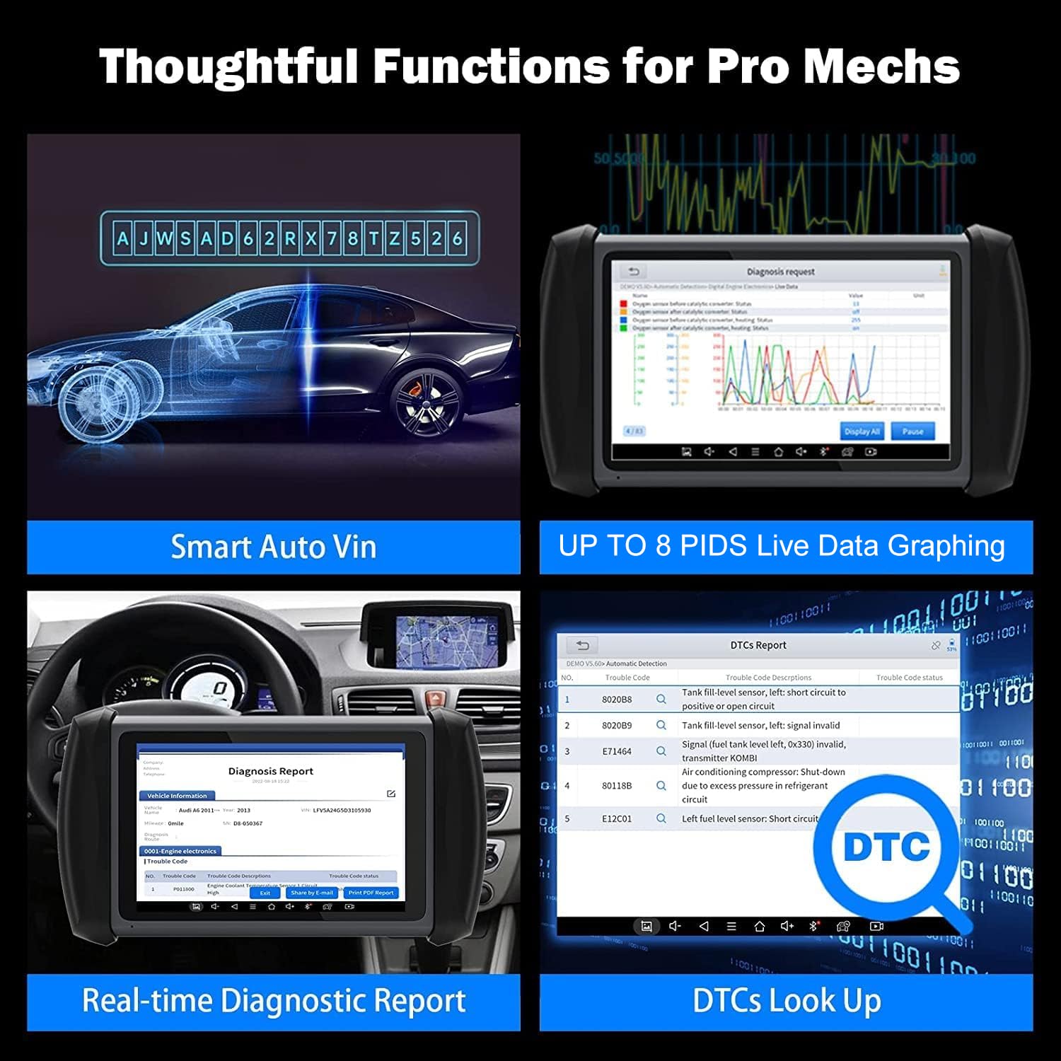 XTOOL IP616 Dispositivo Diagnostico, Tutte le diagnosi di Sistema Scanner OBD2