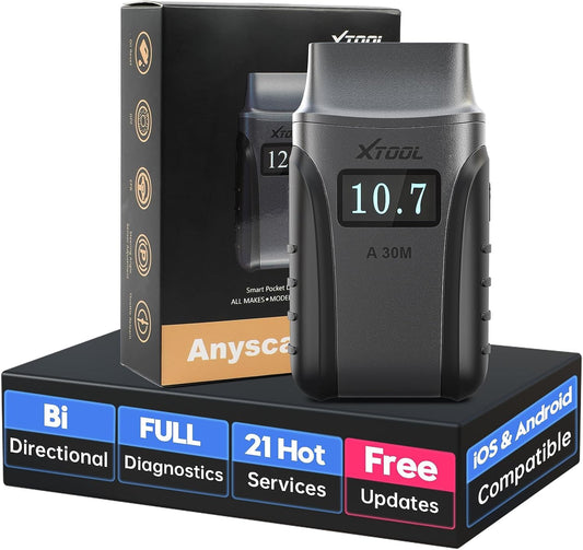 XTOOL A30M OBD2 Scanner Bluetooth, OBD2 Auto Diagnostica wireless con 21 reset,