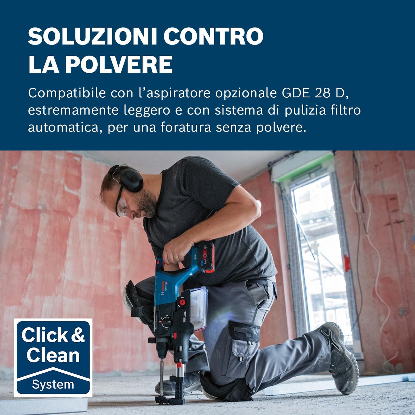 Bosch Professional 18V System Martello perforatore a batteria GBH 18V-28 D