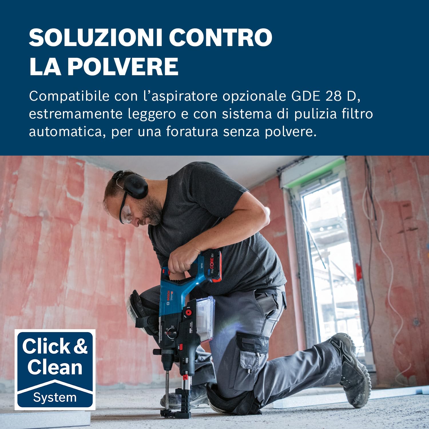 Bosch Professional 18V System Martello perforatore a batteria GBH 18V-28 D
