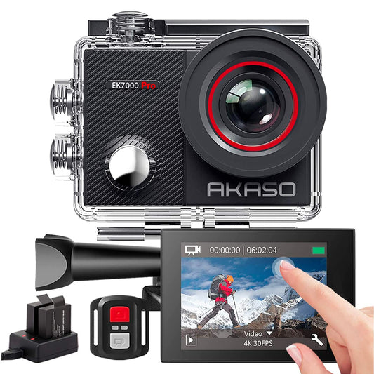 AKASO EK7000 Pro Action Cam 4K 20MP WiFi, Fotocamera Subacquea 40M