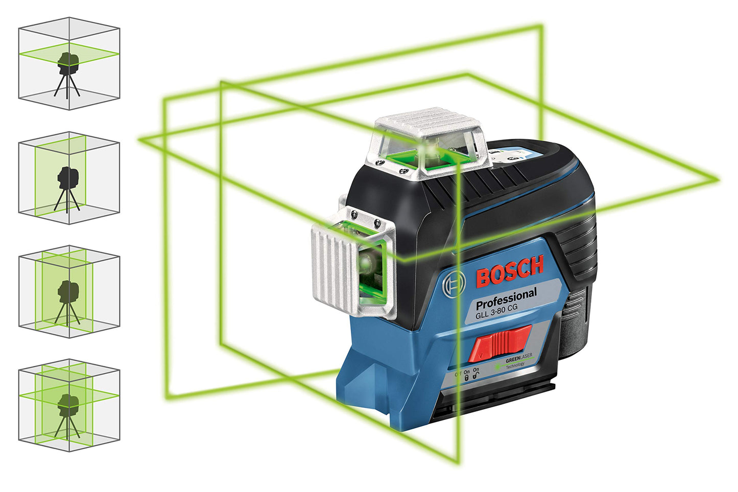 Bosch Professional 12V System Livella Laser GLL 3-80 C,senza batteria e caricabatteria,