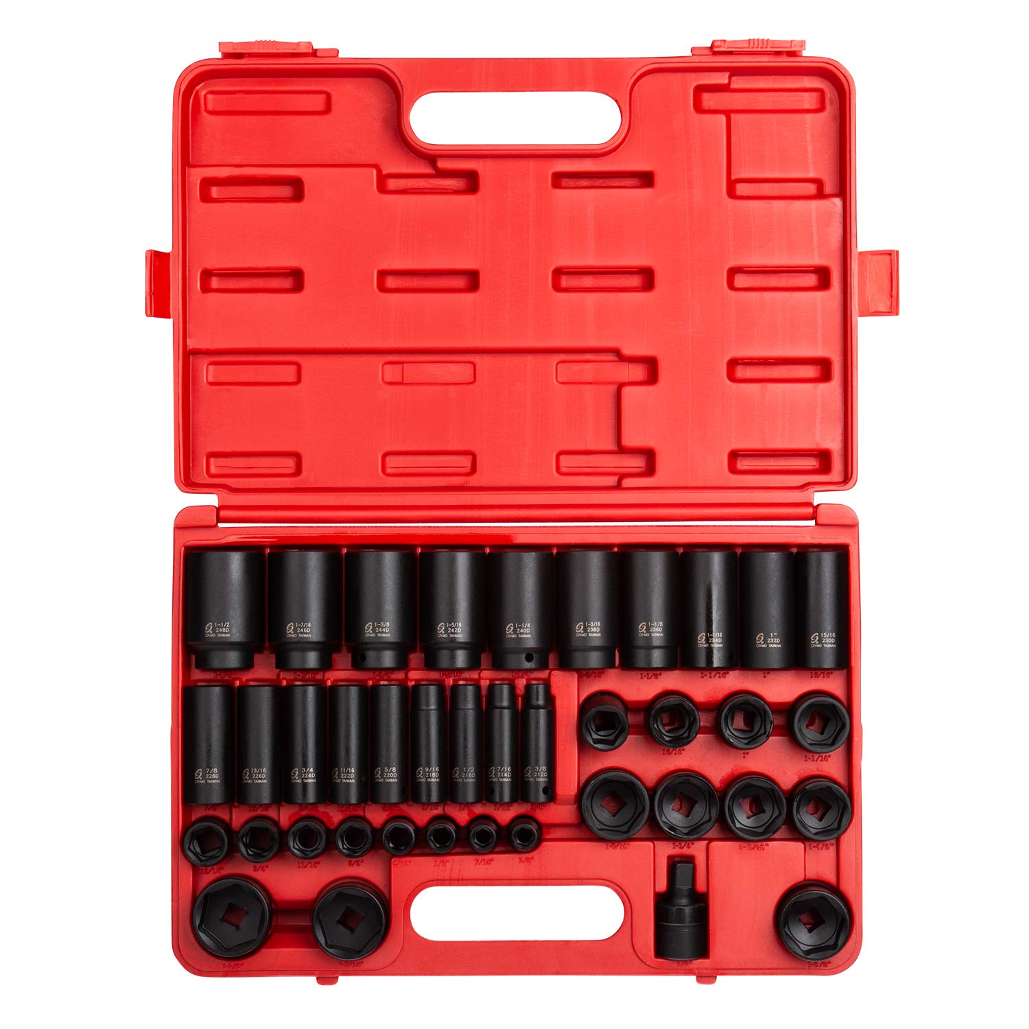 Sunex 2568 1/2-inch Drive SAE Master Impact socket set, 43-piece, 2668