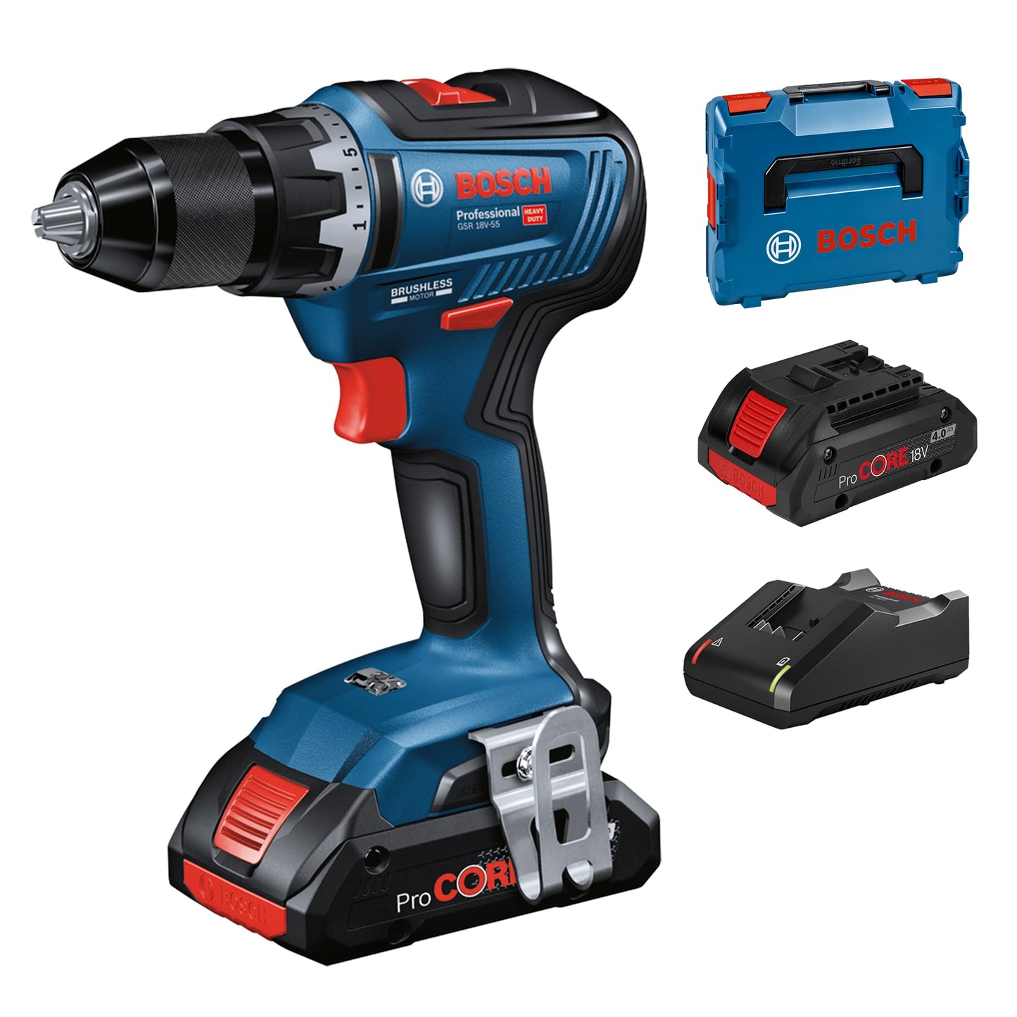 Bosch Professional 18V System Trapano-avvitatore a batteria GSR 18V-55