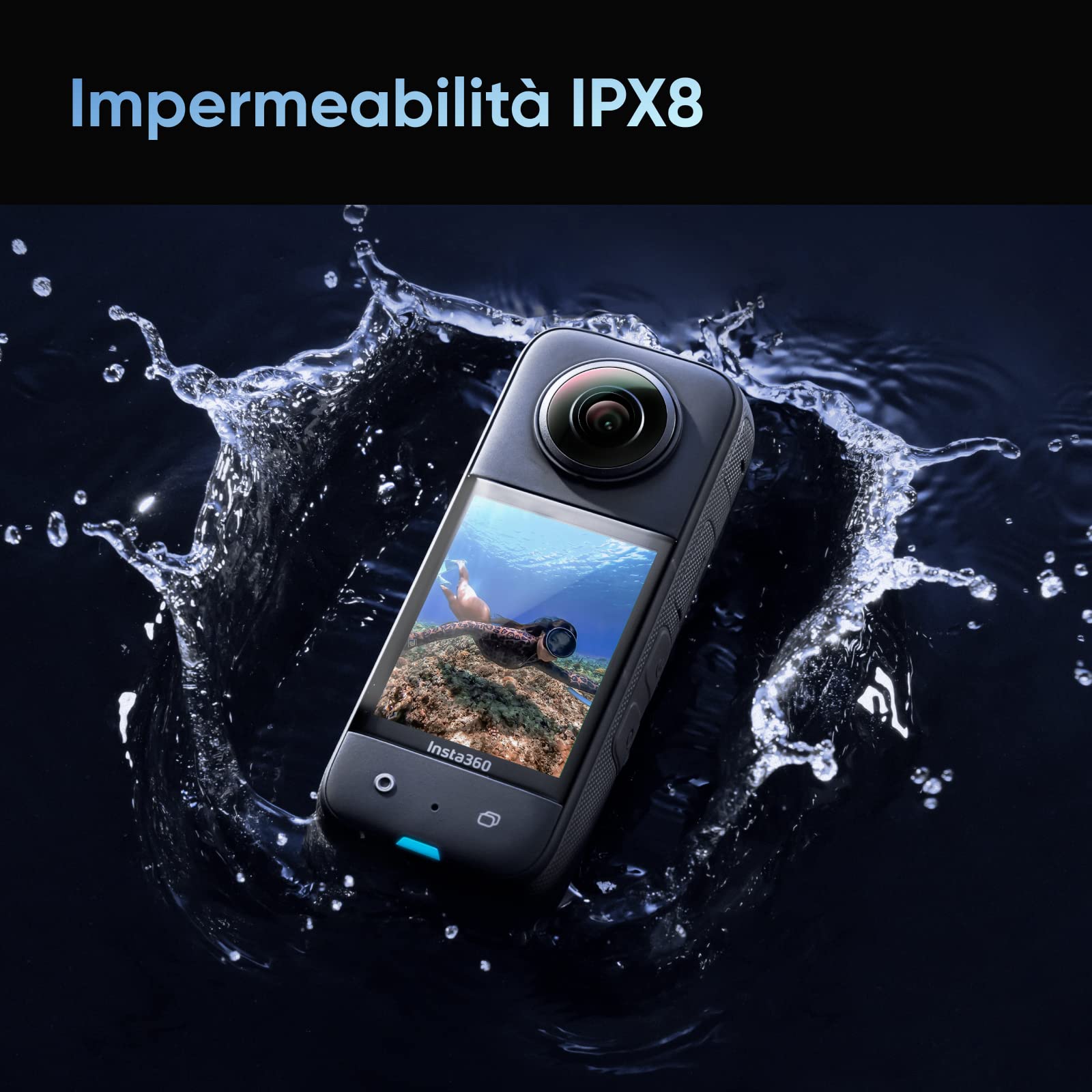 insta360 X3 - Action Cam 360 impermeabile foto video 360 touch screen