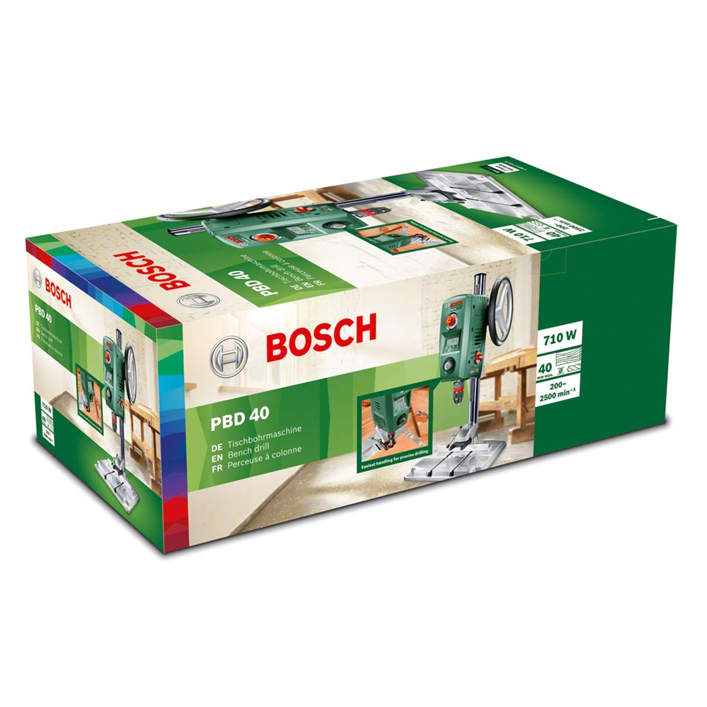 Bosch Trapano a Colonna per Acciaio e Legno, Verde, 13 mm e 40 mm