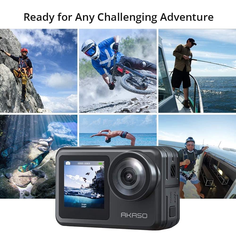 AKASO Brave 7 LE Action Cam 4k30FPS 20MP 64GB Fotocamera Touch Screen
