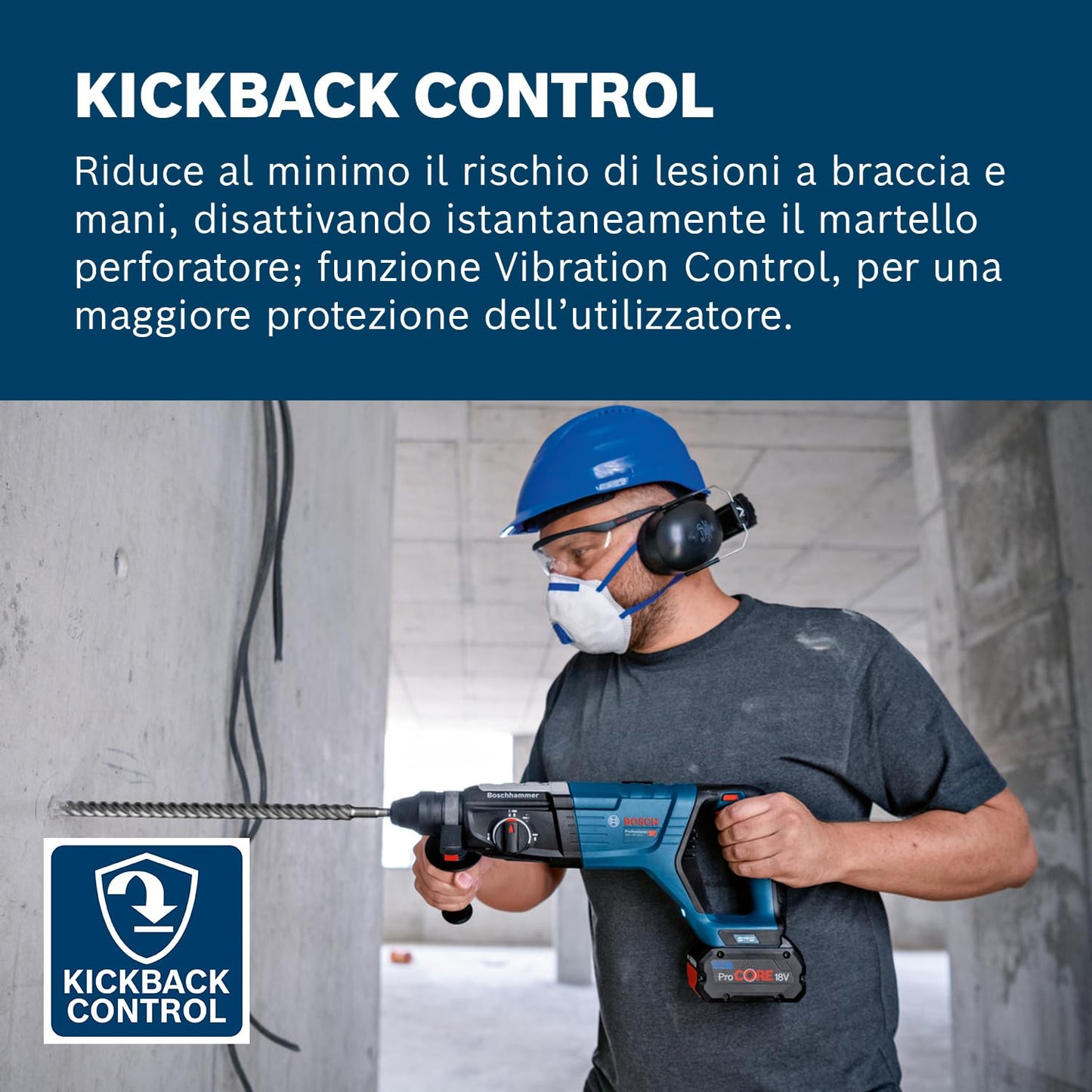 Bosch Professional 18V System Martello perforatore a batteria GBH 18V-28 D